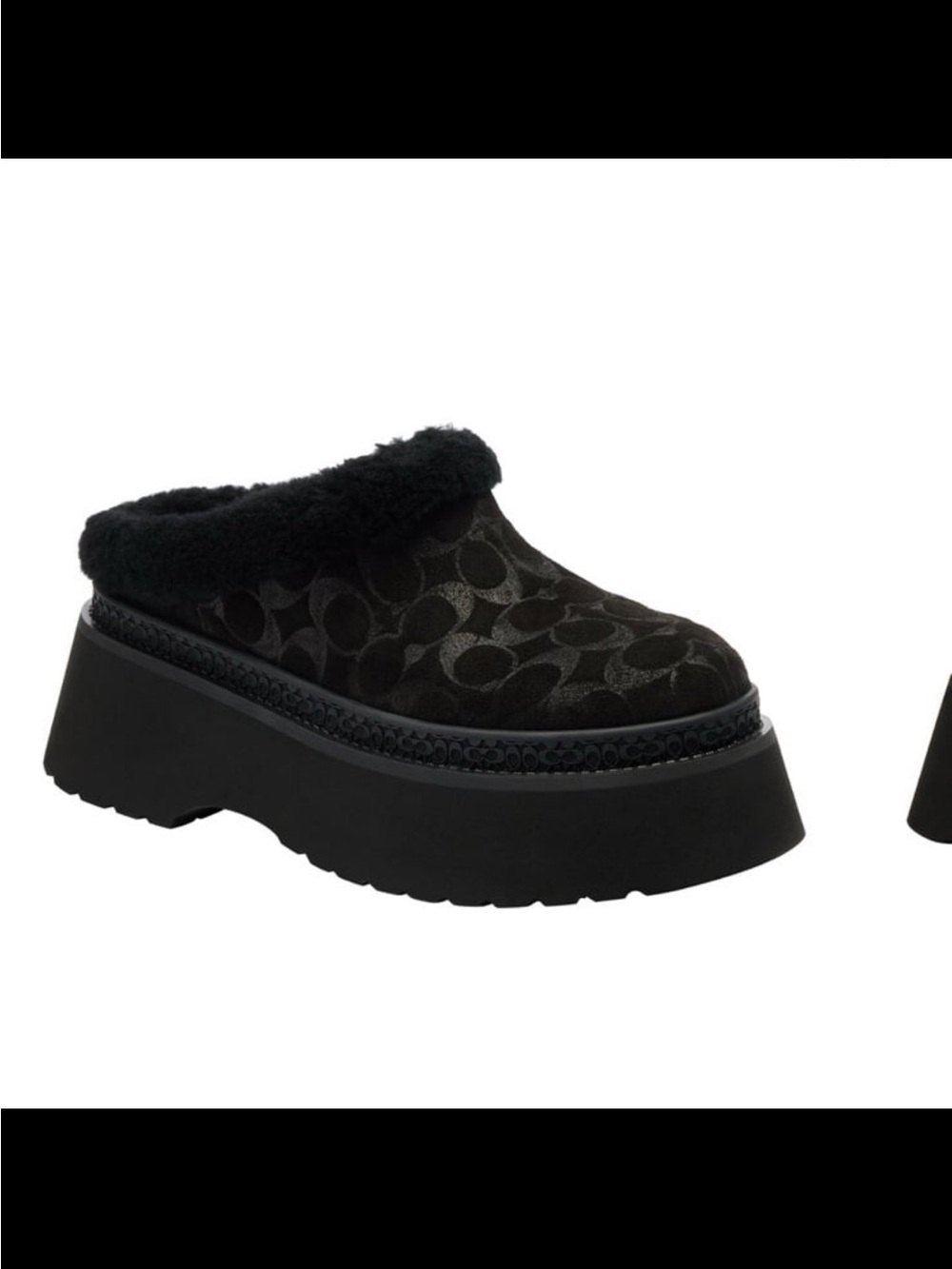 NWB coach women’s Cecelia slip on platform clogs black size 7